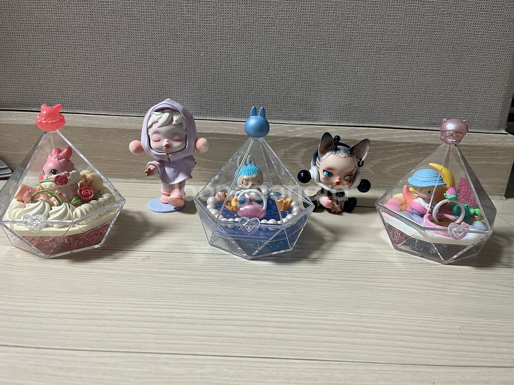 일괄 택포 4만)팝마트 위시 핑거팁스, 스컬판다 피규어--0