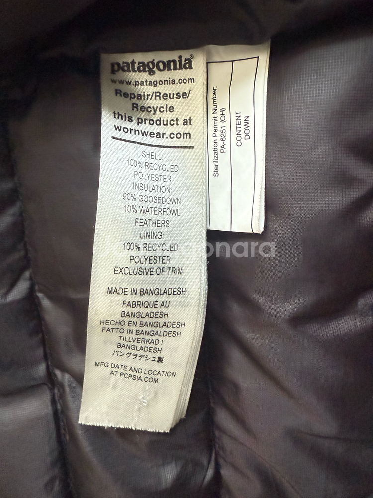 [L] 파타고니아 다운 스웨터 자켓 패딩 블랙--4