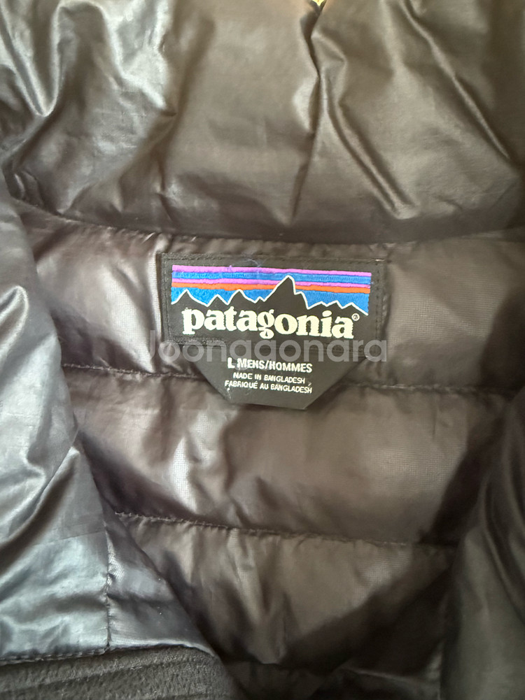 [L] 파타고니아 다운 스웨터 자켓 패딩 블랙--1