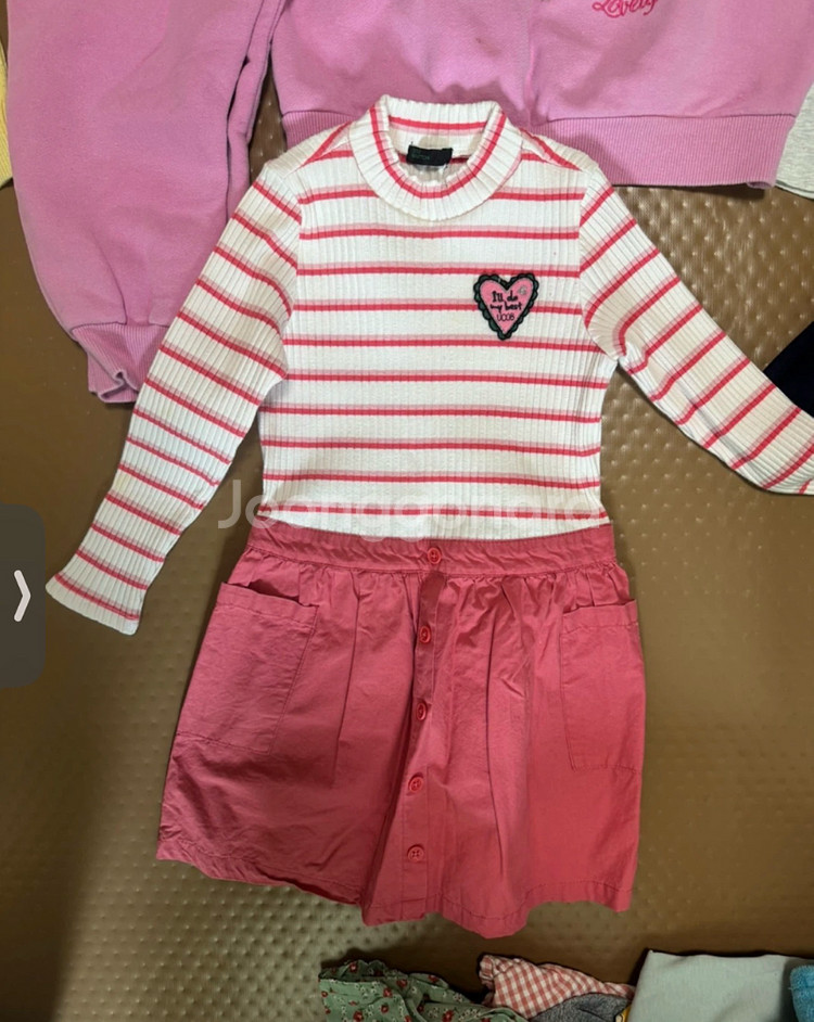 110사이즈 폴로 패딩 카터스 스키복세트 베네통 원피스 와 투피스 등 여아 옷--5