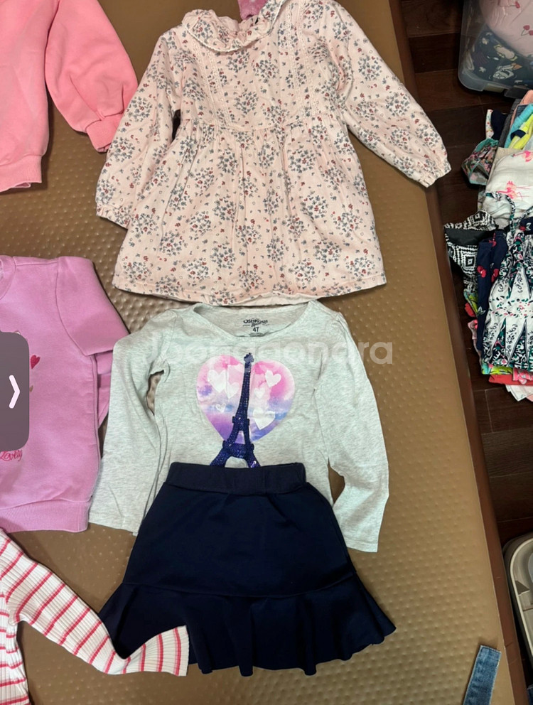 110사이즈 폴로 패딩 카터스 스키복세트 베네통 원피스 와 투피스 등 여아 옷--4