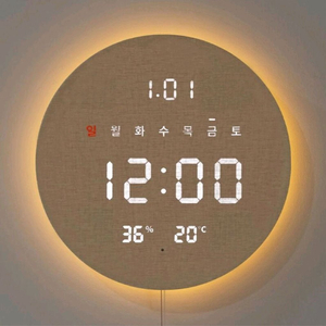 플라이토 3세대 백라이트 온습도 LED 벽시계