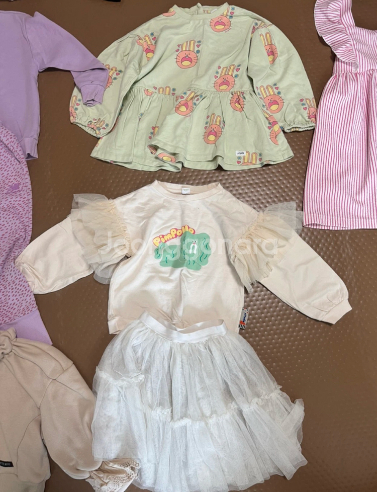 120사이 여아 옷 뉴발 크롭 원피스 뉴발 상하복 기모바지 등--5