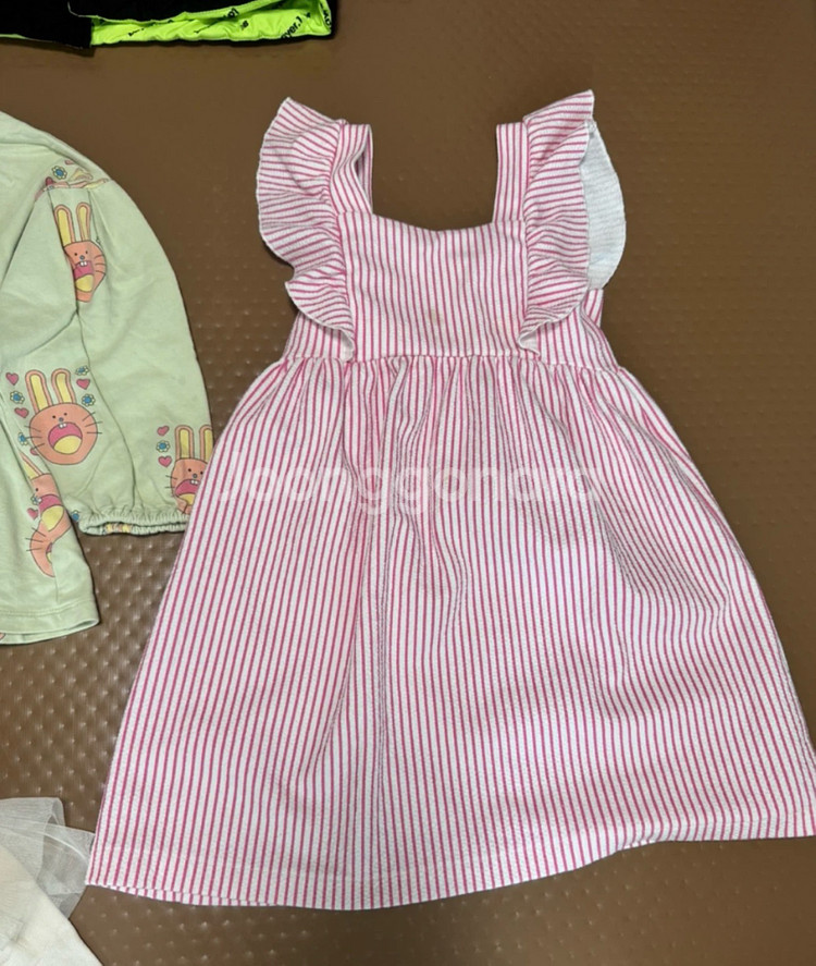 120사이 여아 옷 뉴발 크롭 원피스 뉴발 상하복 기모바지 등--6