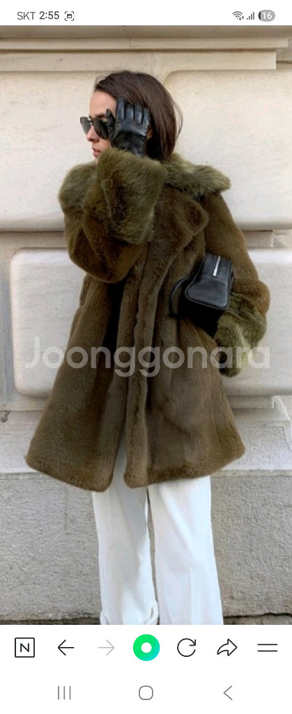 밍크퍼 롱코트--2