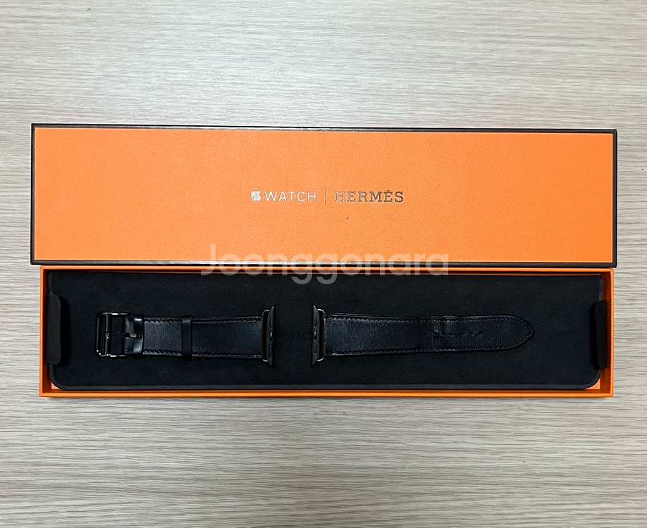 애플워치 에르메스 누아르 스트랩 45mm--0
