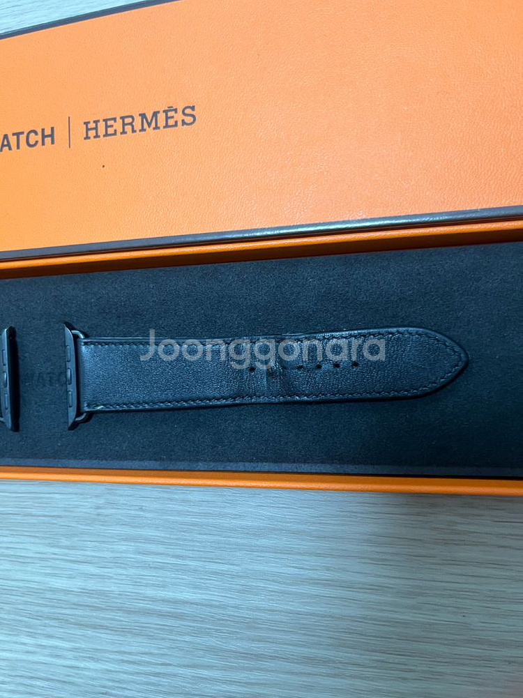 애플워치 에르메스 누아르 스트랩 45mm--2