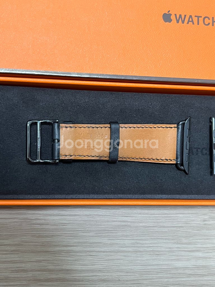 애플워치 에르메스 누아르 스트랩 45mm--3