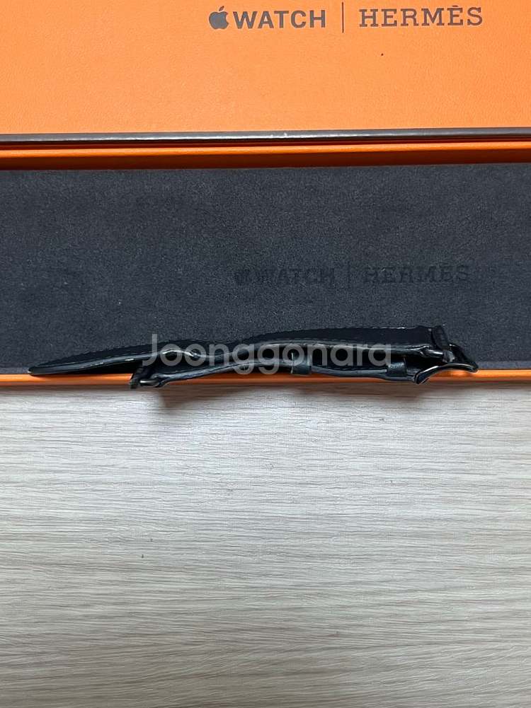 애플워치 에르메스 누아르 스트랩 45mm--7
