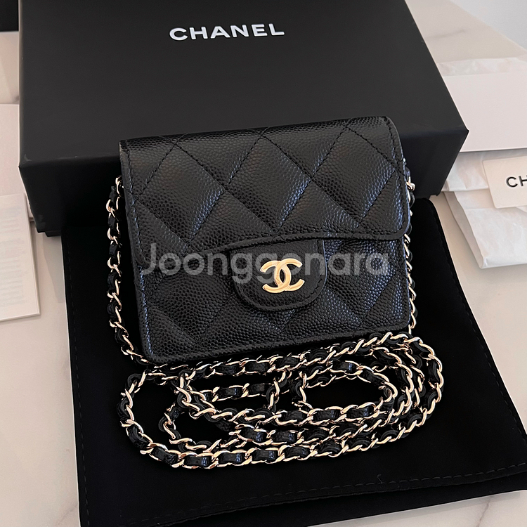 [S+급/정품] 샤넬 클래식 플랩 체인 아코디언 지갑 크로스백 가방--0