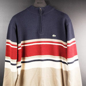 라코스테 스트라이프 니트 스웨터