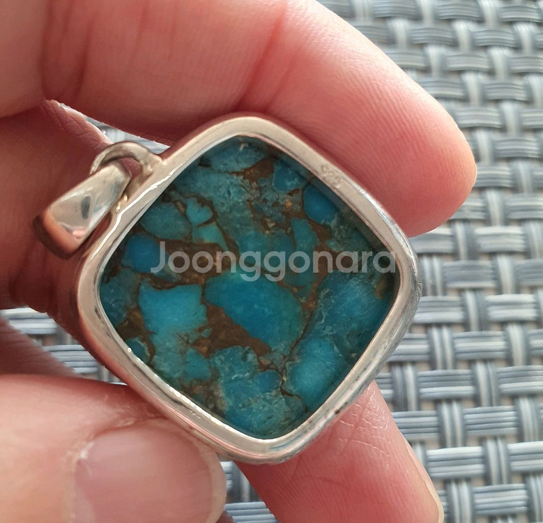 은수공예 AAA 코퍼 터키석 펜던트 (이란 코퍼인터키석--4