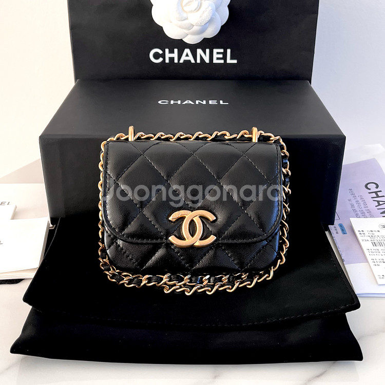[S+급/정품] 샤넬 23A 미니 체인백 플랩 월릿 가방 AP3372--0