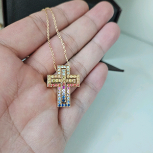 다미아니 목걸이(레인보우)