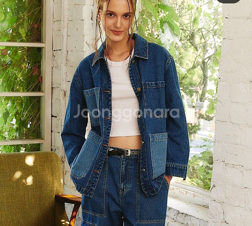 디아레 데님 셔츠 청자켓--1