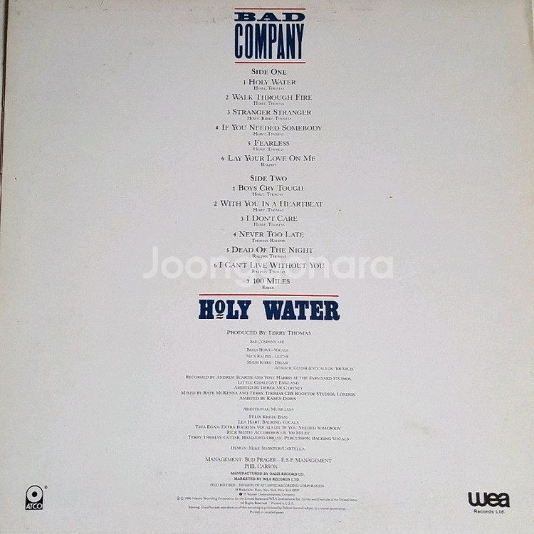 BAD COMPANY HOLY WATER LP--1