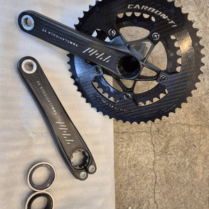 THM 클라비큘라 SE 165mm 크랭크암+카본ti 52-36 체인링+thm 시마노 프레스핏 BB