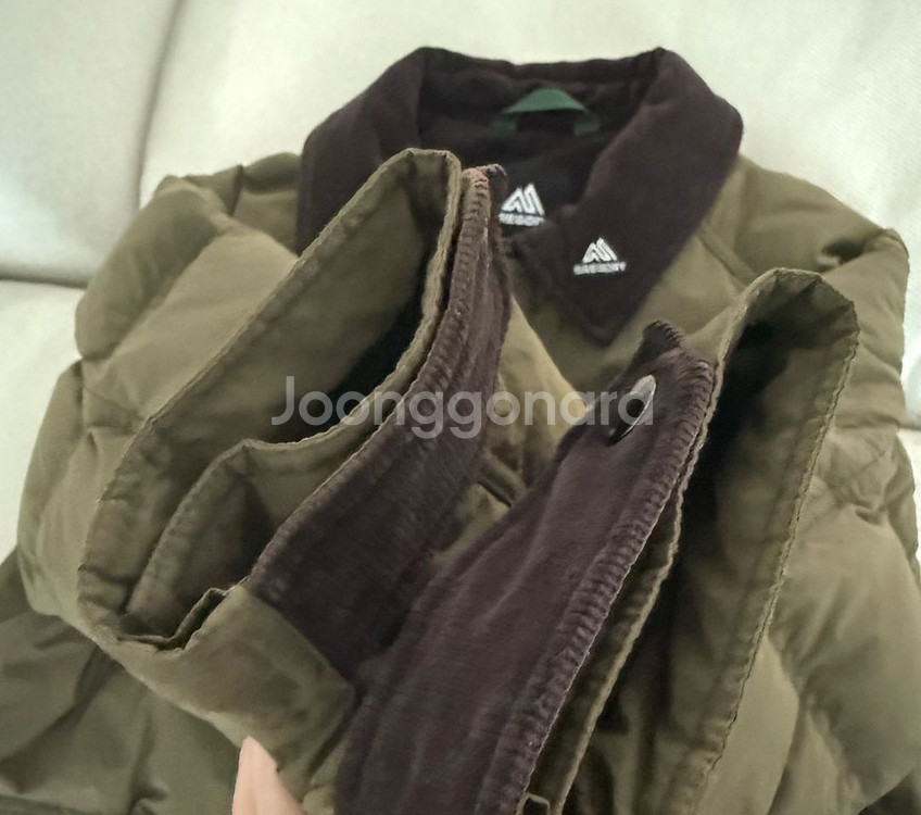 그레고리 코듀로이 패딩 xl 사이즈 반택포함--3