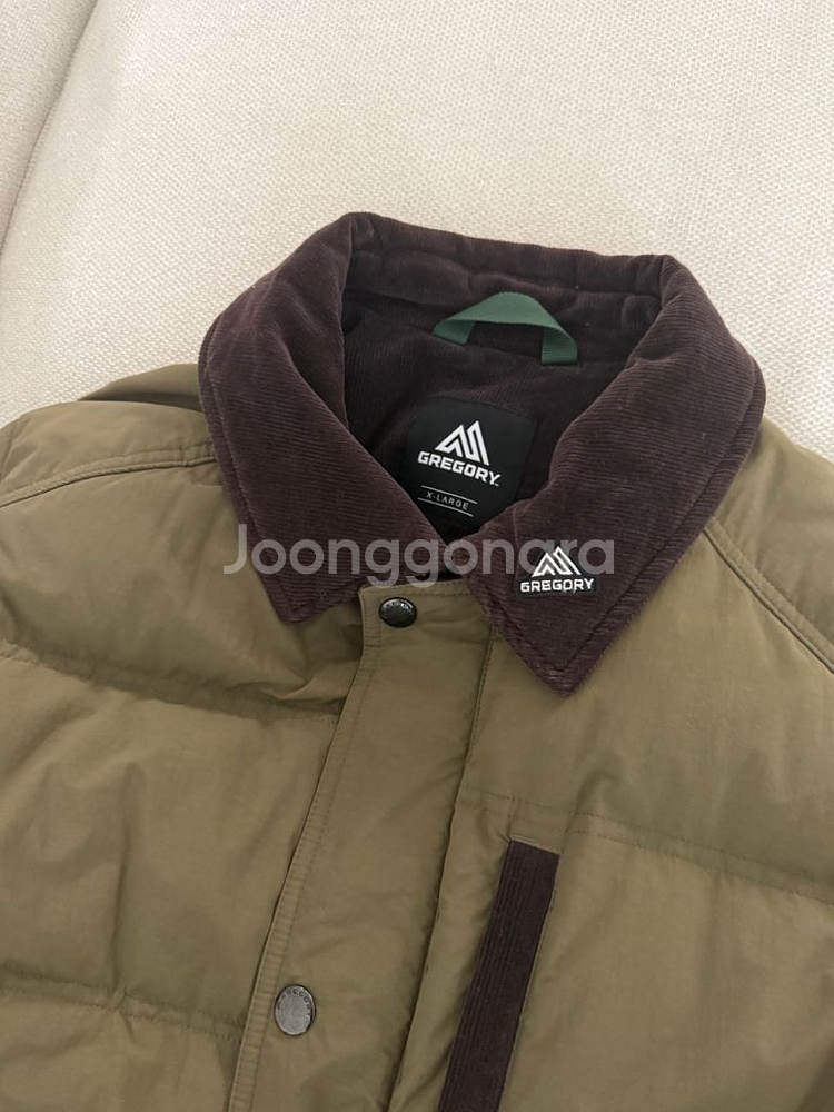 그레고리 코듀로이 패딩 xl 사이즈 반택포함--1