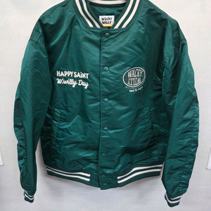 와키윌리 자수로고 바시티 자켓 그린 L