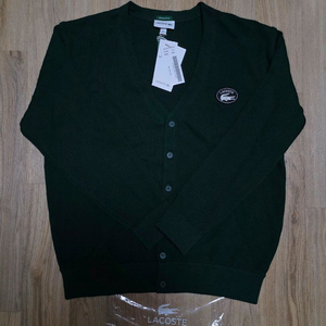 러코스테 가디건 새제품 5사이즈 다크그린색상 팝니다. 링스링스