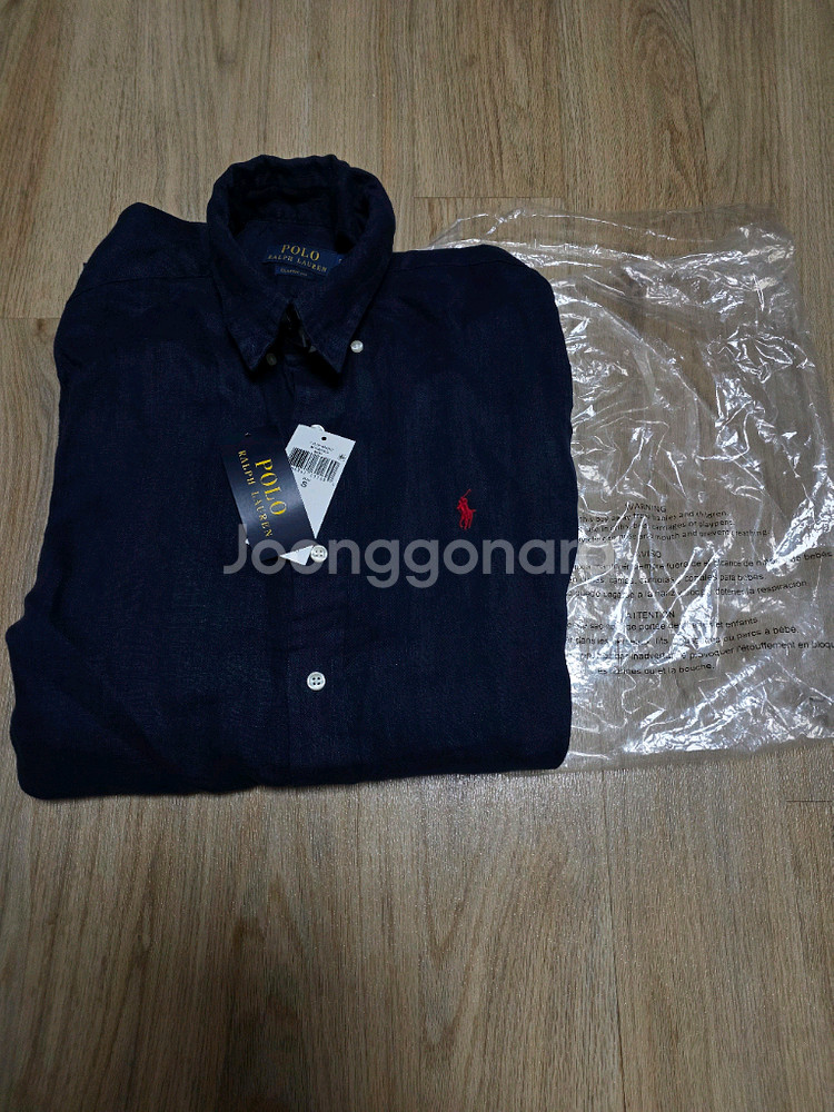 폴로 린넨 셔츠 네이비 s사이즈 판매합니다. 리넨 남방--1