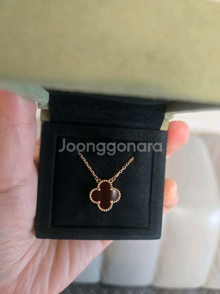 반클리프앤아펠 알함브라 목걸이 빈티지 커넬리언--0