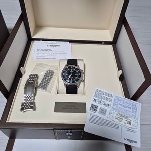 론진 레전드 다이버 검판 39mm 풀박스