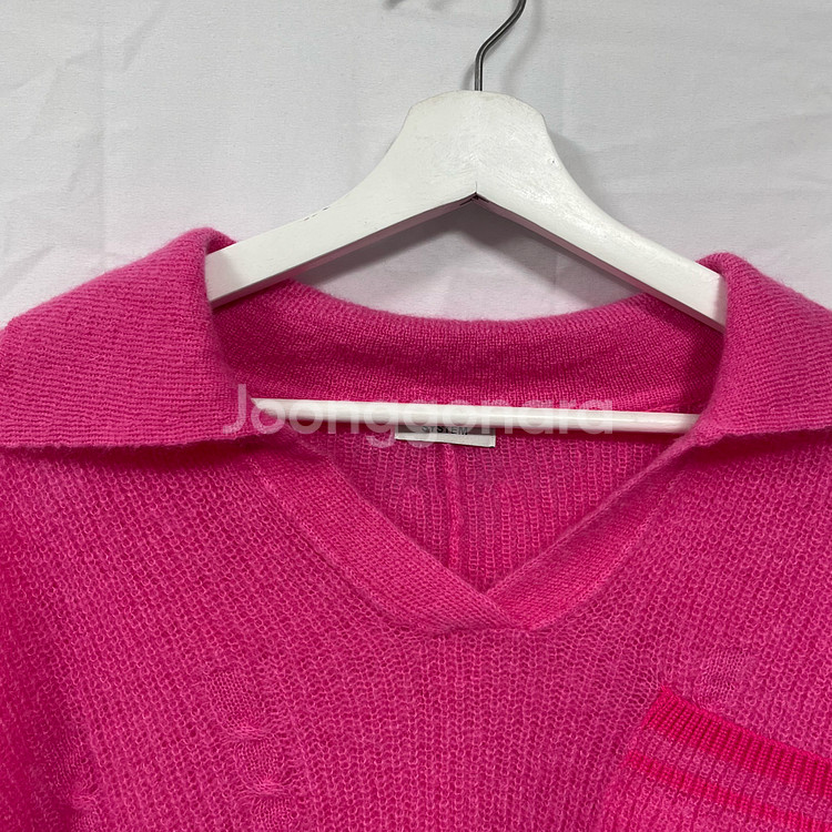 [한섬] 시스템 모헤어 블렌드 카라 니트--3