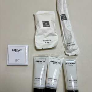 [새상품] 그랜드 하얏트 호텔 어메니티 발망 여행용 키트 6종 (샴푸 컨디셔너 바디워시 비누 등)