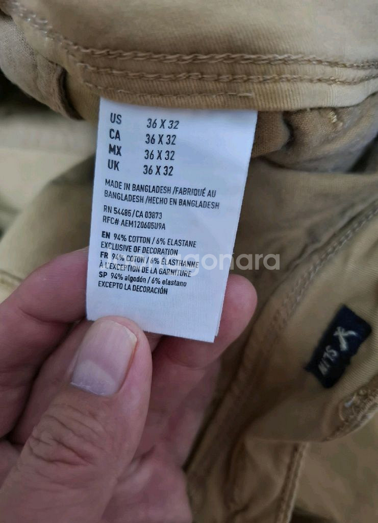 아메리칸이글 면바지 Beige 34인치 (36x32)--3