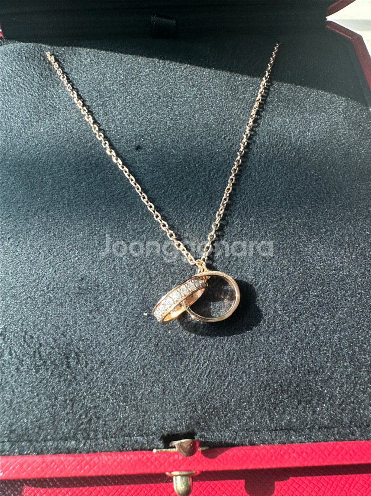 베이비러브 스타일 다이아 목걸이 18k--0