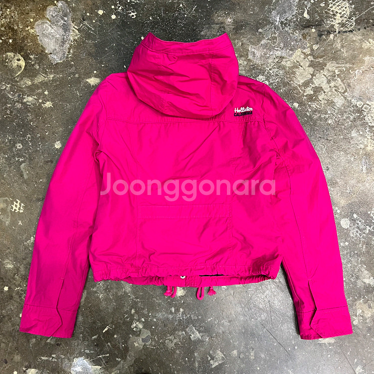 M) 홀리스터 플리스 안감 크롭 후드 자켓 점퍼 후드집업--2