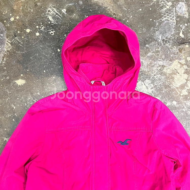 M) 홀리스터 플리스 안감 크롭 후드 자켓 점퍼 후드집업--1