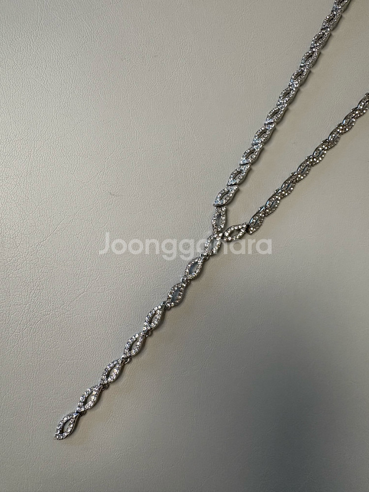 INC 스톤 드롭 목걸이 (새상품)--3