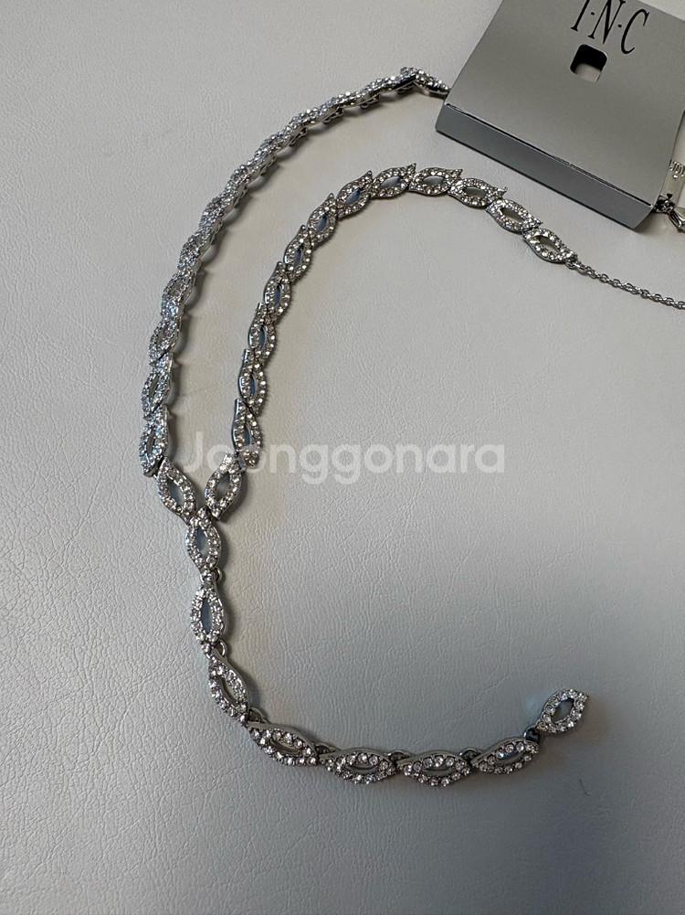 INC 스톤 드롭 목걸이 (새상품)--5