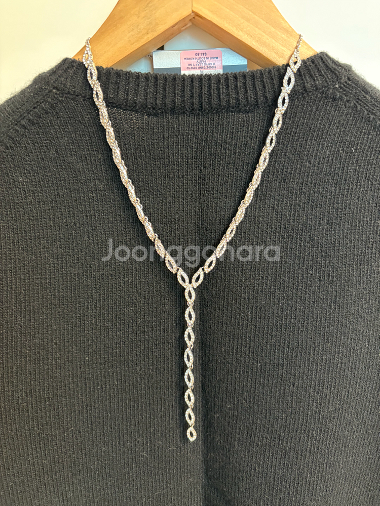 INC 스톤 드롭 목걸이 (새상품)--7