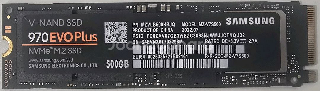 삼성SSD M.2 970EVO PLUS 500G(Nvme) 팝니다.--0