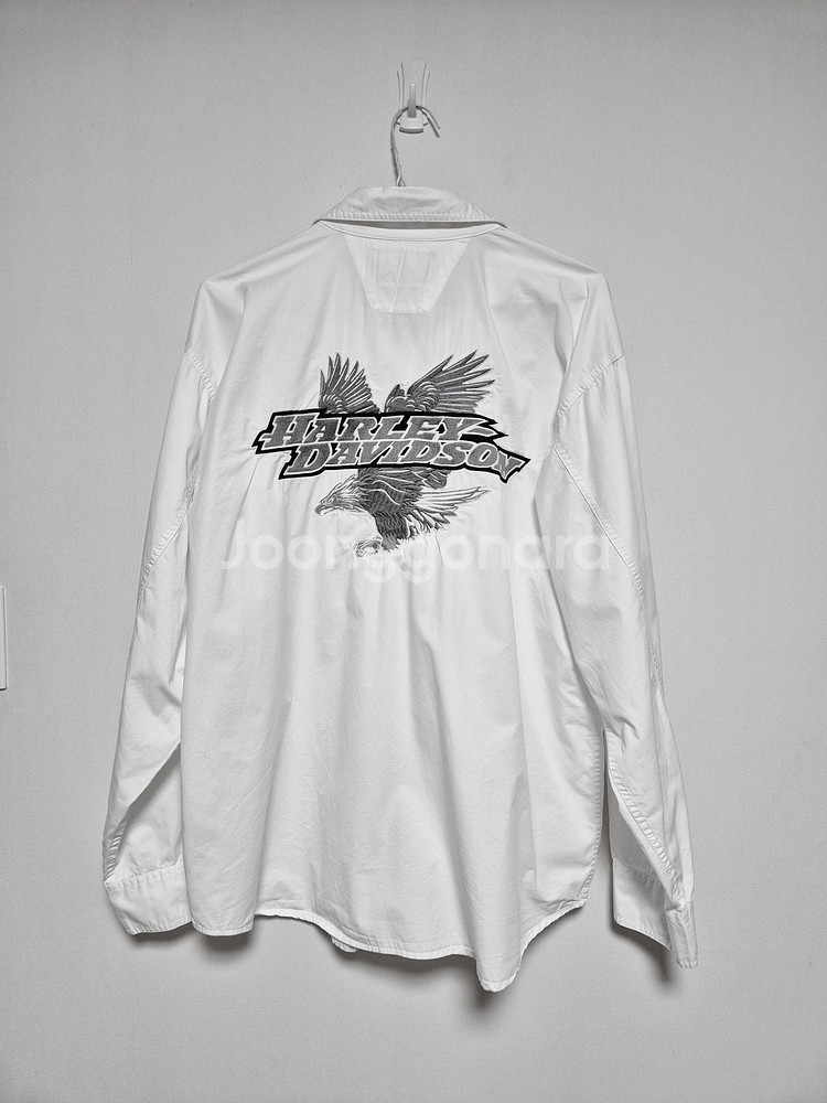 (빅사이즈) 할리데이비슨 자수 패치 긴팔셔츠 (XL)--1