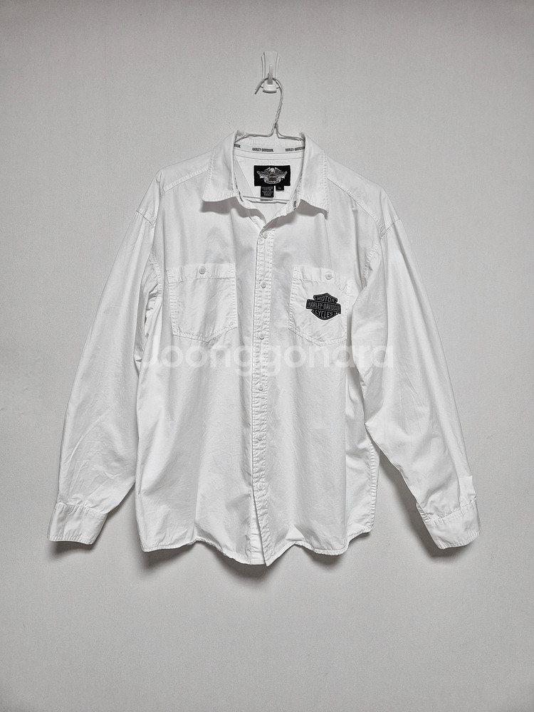 (빅사이즈) 할리데이비슨 자수 패치 긴팔셔츠 (XL)--0