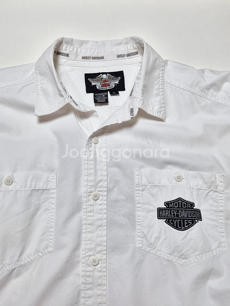 (빅사이즈) 할리데이비슨 자수 패치 긴팔셔츠 (XL)--2