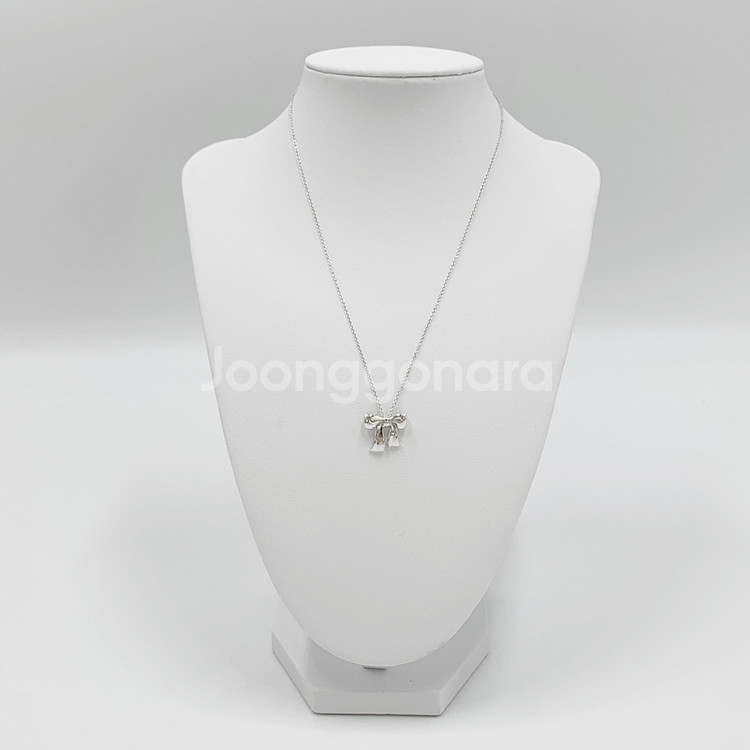 티파니 리본 펜던트 실버 목걸이 NO.107--1