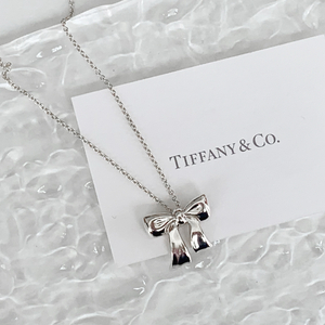 티파니 리본 펜던트 실버 목걸이 NO.107