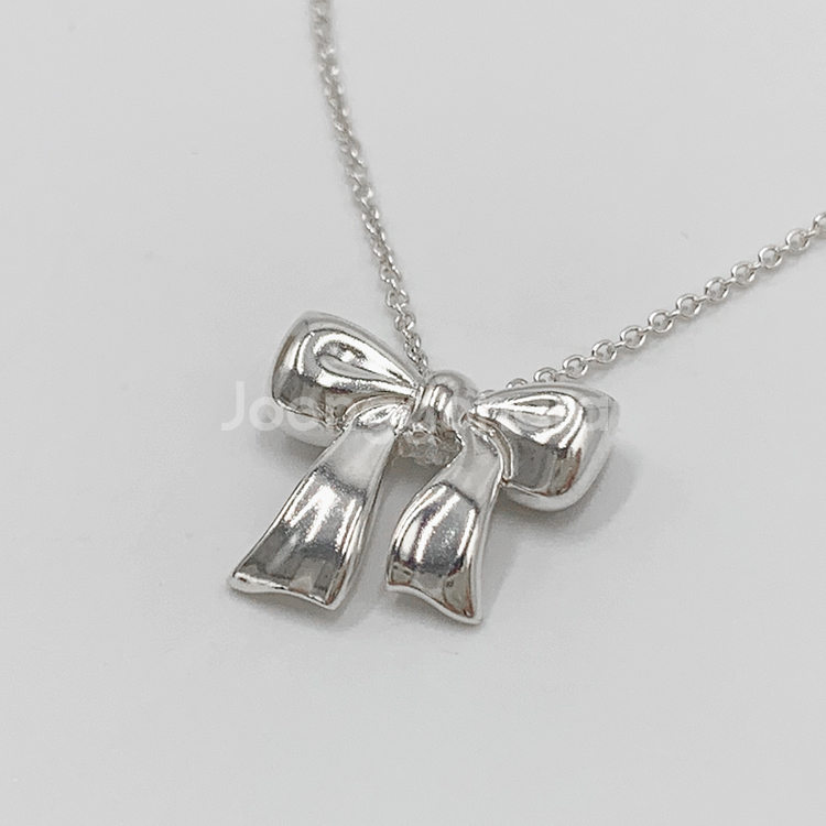 티파니 리본 펜던트 실버 목걸이 NO.107--6
