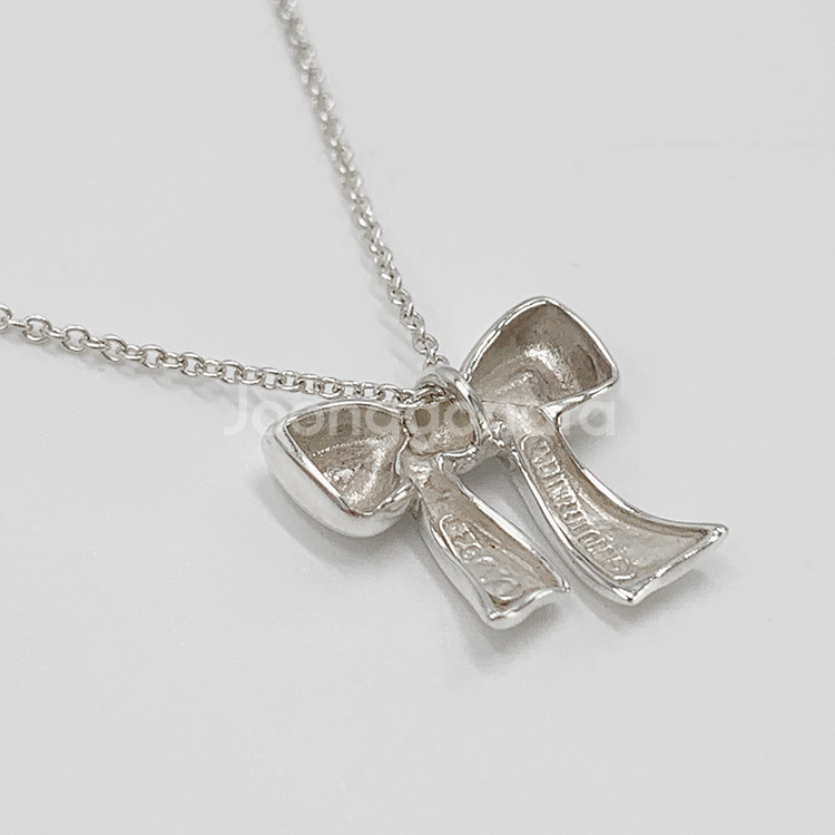 티파니 리본 펜던트 실버 목걸이 NO.107--7