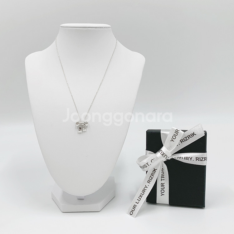 티파니 리본 펜던트 실버 목걸이 NO.107--9