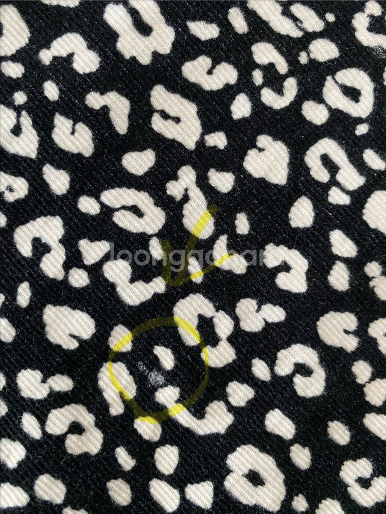 이미스 레오파드 코듀로이 에코백(블랙)--2