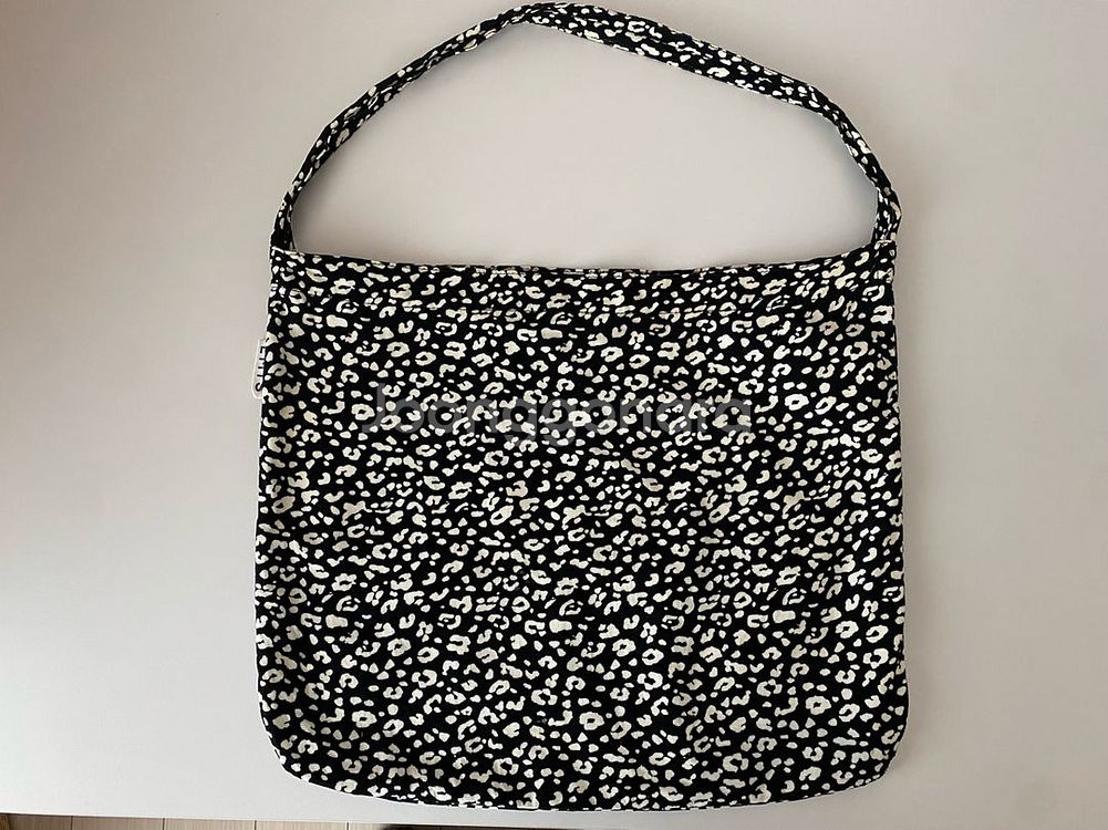 이미스 레오파드 코듀로이 에코백(블랙)--1