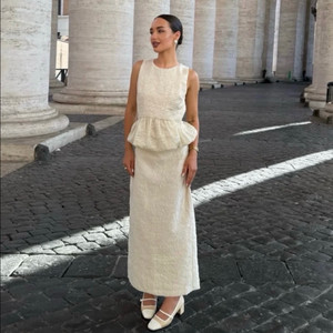 마쥬 산드로 자라 자가드 롱 스커트 M