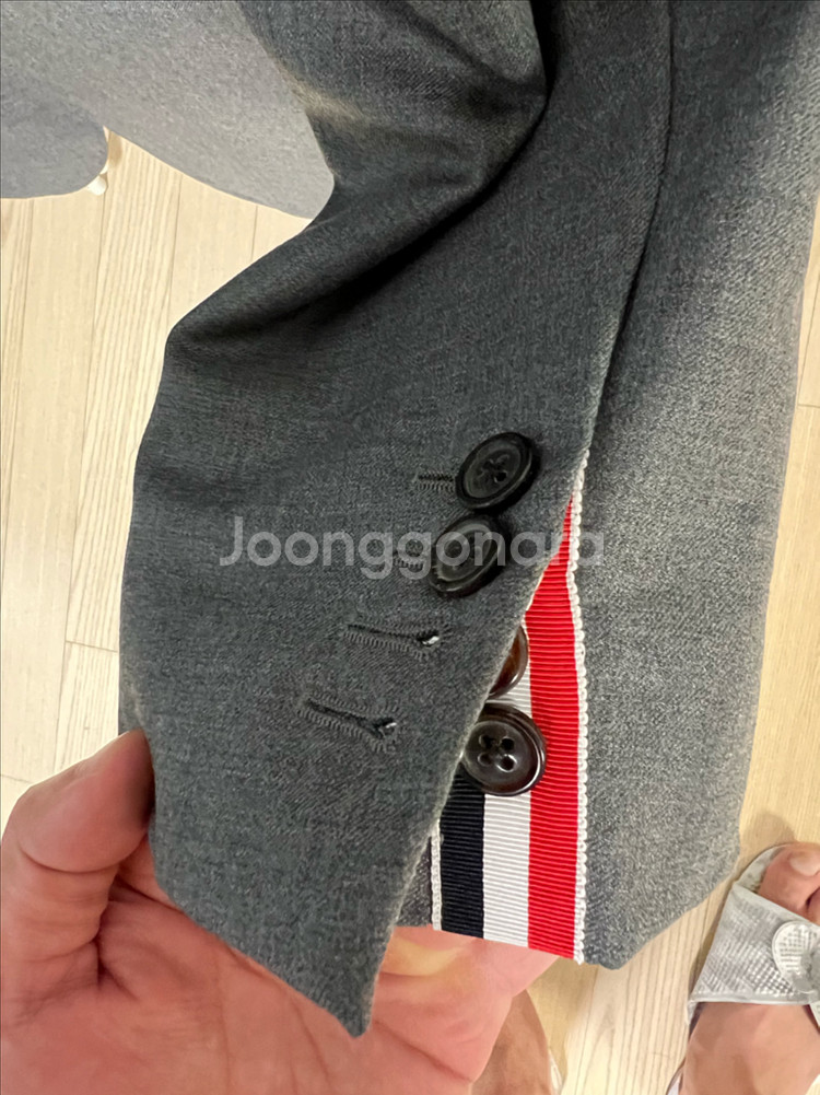 톰브라운 120수 클래식 수트 정장 자켓 미드그레이 3--2